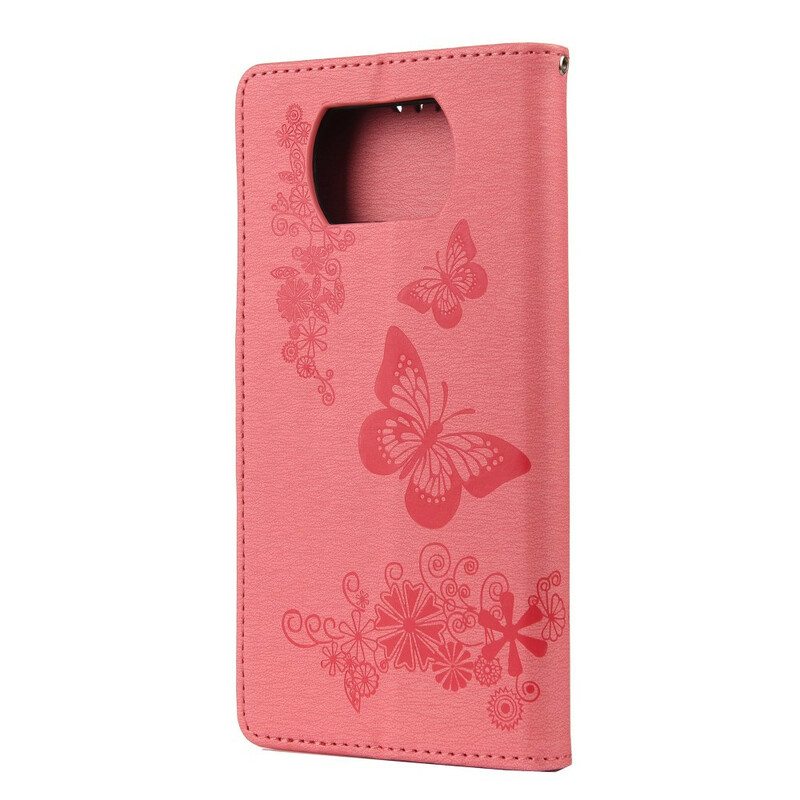 Kotelot Poco X3 / X3 Pro / X3 NFC Vain Perhosia Kaulanauhalla