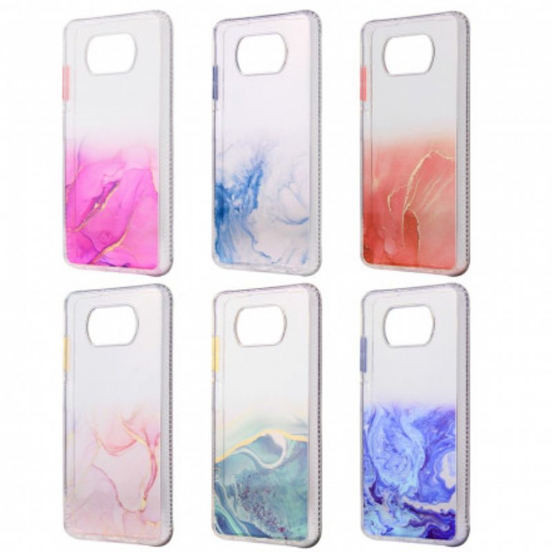 Kuori Poco X3 / X3 Pro / X3 NFC Marble Effect -hybridi