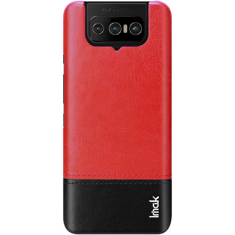 Case Asus Zenfone 8 Flip Kotelot Flip Imak Ruiyi -sarjan Nahkaefekti