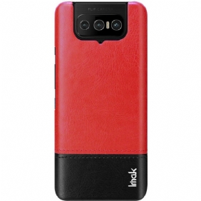 Case Asus Zenfone 8 Flip Kotelot Flip Imak Ruiyi -sarjan Nahkaefekti