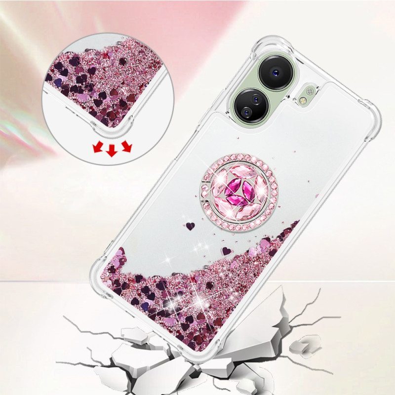 Case Poco C65 Puhelinkuoret Glitter Ring -tuki