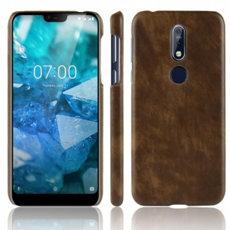 Kuori Nokia 7.1 Litsi-nahkaefekti