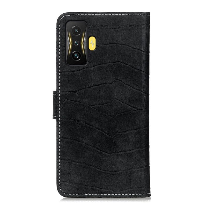 Flip Case Poco F4 GT Krokotiilin Ihotyyli