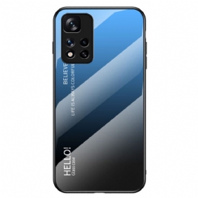 Case Xiaomi Redmi Note 11 Pro Plus 5G Karkaistu Lasi Hello