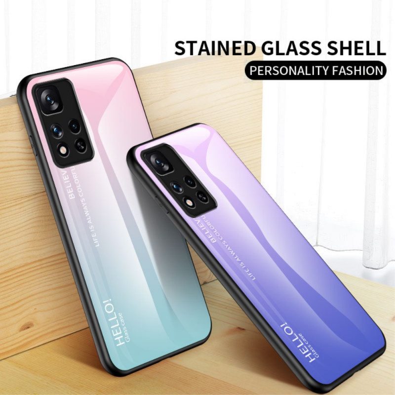 Case Xiaomi Redmi Note 11 Pro Plus 5G Karkaistu Lasi Hello