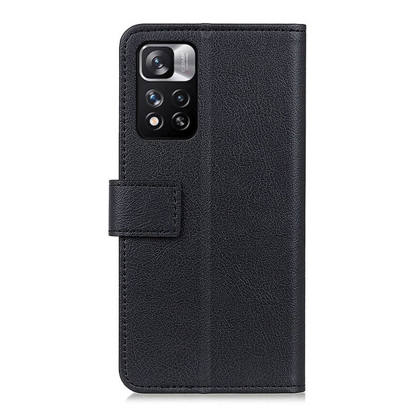 Flip Case Xiaomi Redmi Note 11 Pro Plus 5G Klassinen Nahkaefekti