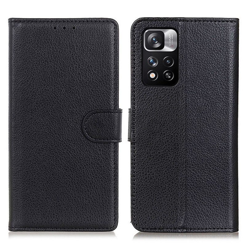 Flip Case Xiaomi Redmi Note 11 Pro Plus 5G Perinteinen Litsi-nahka