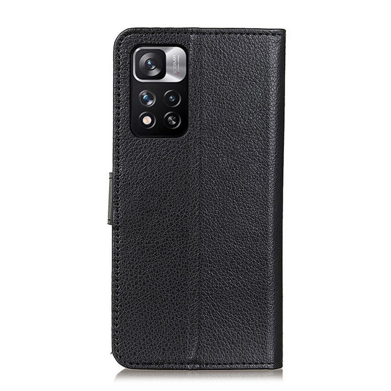 Flip Case Xiaomi Redmi Note 11 Pro Plus 5G Perinteinen Litsi-nahka