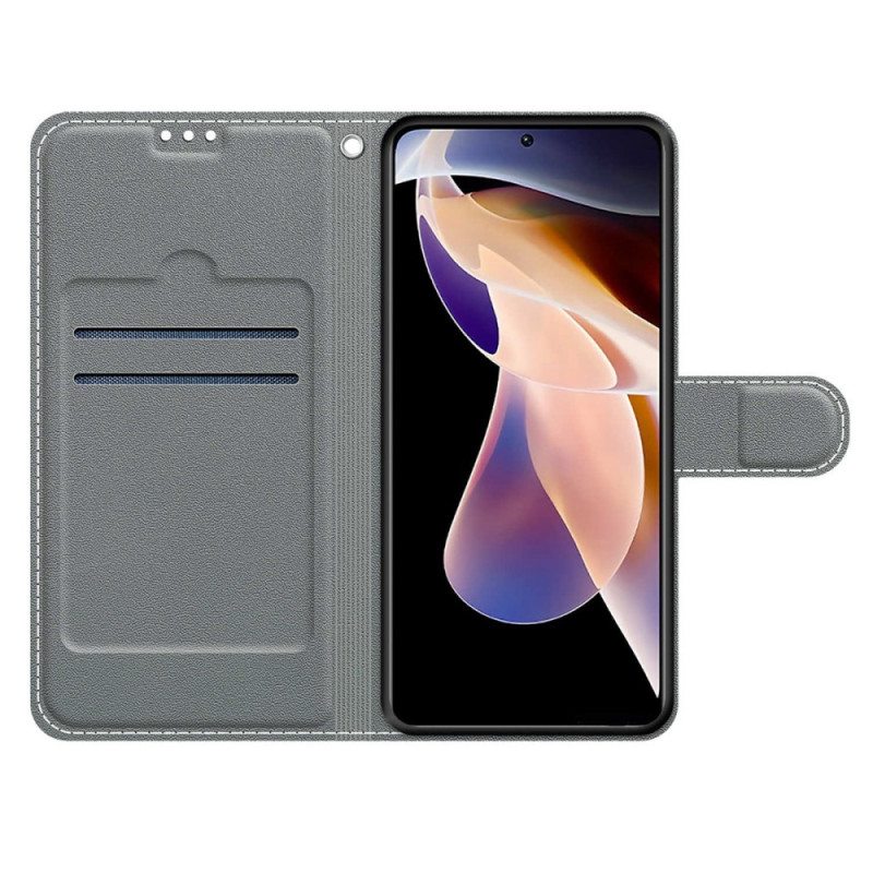 Flip Case Xiaomi Redmi Note 11 Pro Plus 5G Vesipisarat Kaulanauhalla