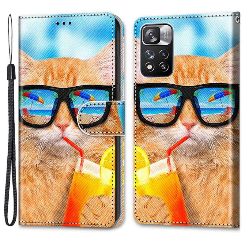 Kotelot Xiaomi Redmi Note 11 Pro Plus 5G Suojaketju Kuori Strappy Star Cat