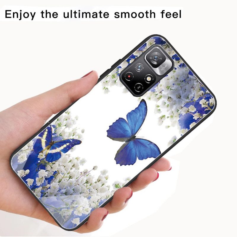 Kuori Xiaomi Redmi Note 11 Pro Plus 5G Butterflies Design Karkaistu Lasi