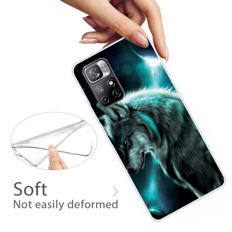 Kuori Xiaomi Redmi Note 11 Pro Plus 5G Silikoni Wolf