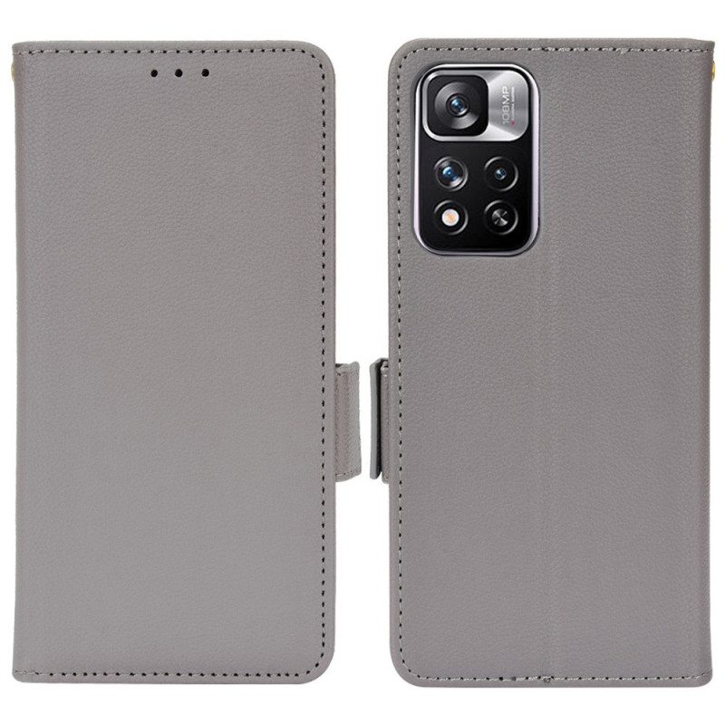 Nahkakotelo Xiaomi Redmi Note 11 Pro Plus 5G Perinteinen Litchi Faux Leather