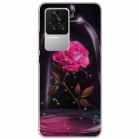 Case Poco F4 Silikoni Pinkki