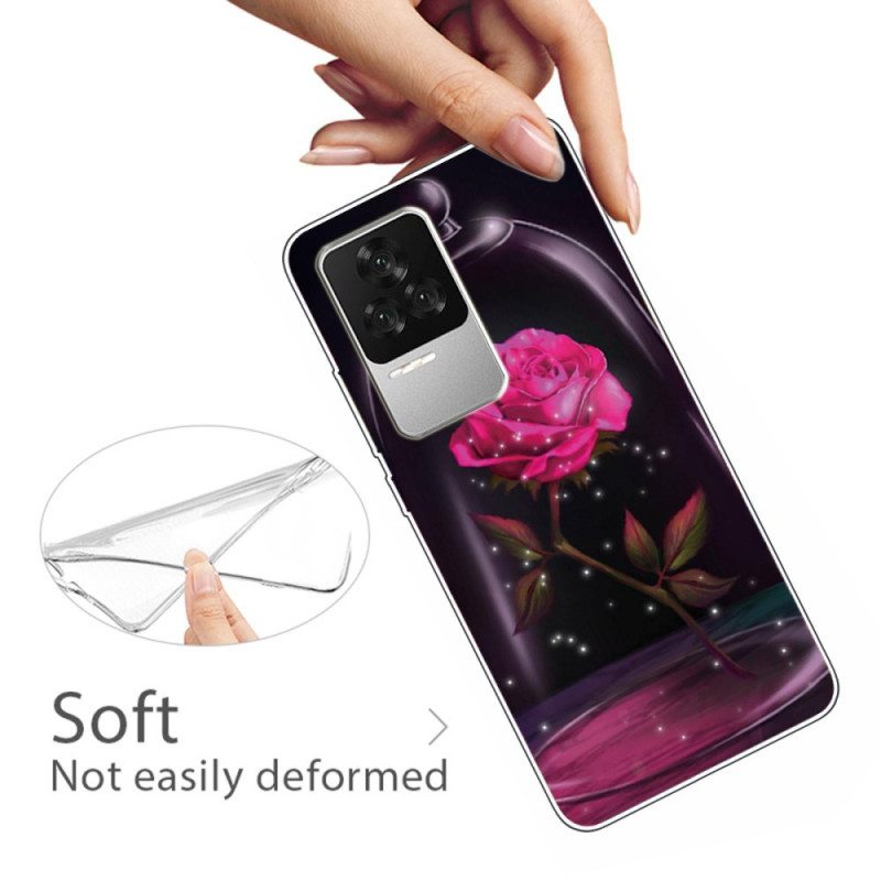 Case Poco F4 Silikoni Pinkki