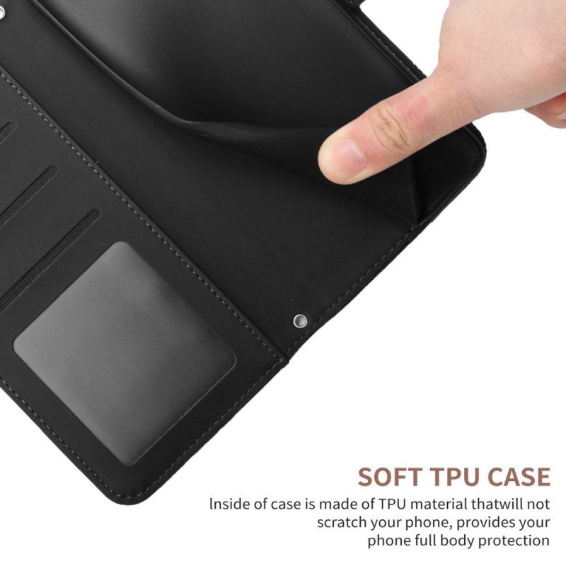 Flip Case Poco F4 Suojaketju Kuori Hihnan Perhoskuvio