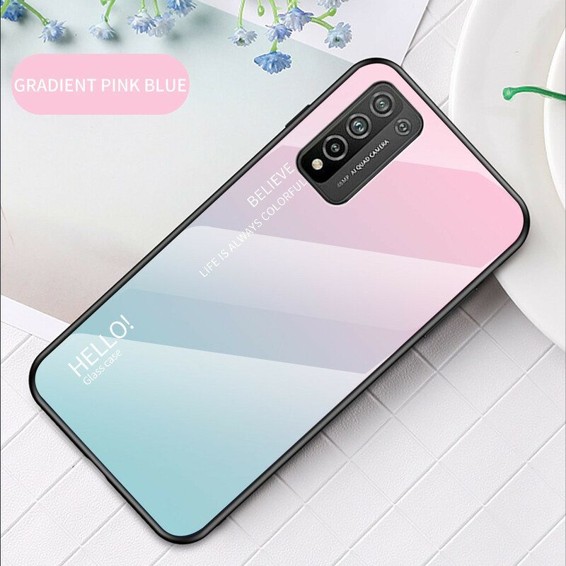 Kuori Honor 10X Lite Karkaistu Lasi Hello