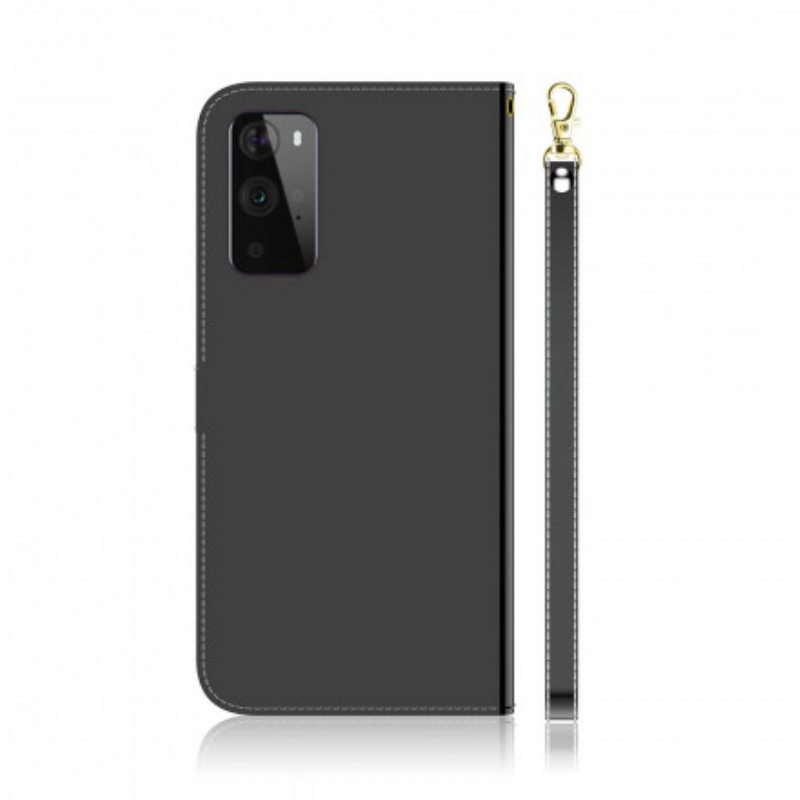 Nahkakotelo OnePlus 9 Pro Keinonahkainen Peilin Kansi