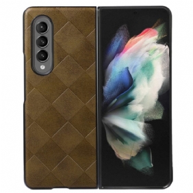 Case Samsung Galaxy Z Fold 4 Keinonahkainen Ruutukuvio