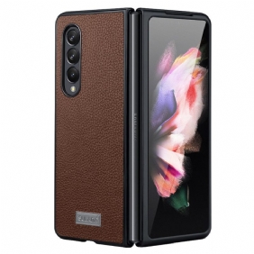 Kuori Samsung Galaxy Z Fold 4 Sulada Litchi Keinonahkaa