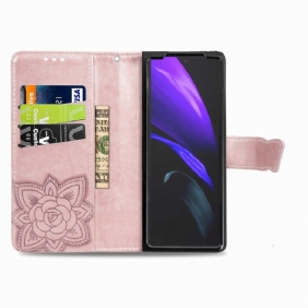 Nahkakotelo Samsung Galaxy Z Fold 4 Jättiläinen Perhonen