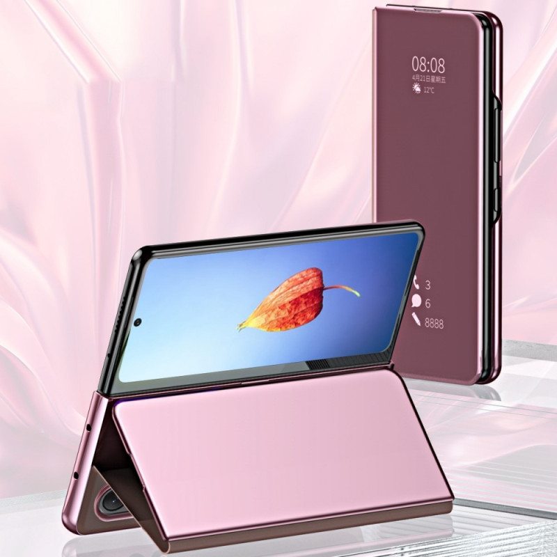 Puhelinkuoret Samsung Galaxy Z Fold 4 Kotelot Flip Peili Ja Läpinäkyvyys