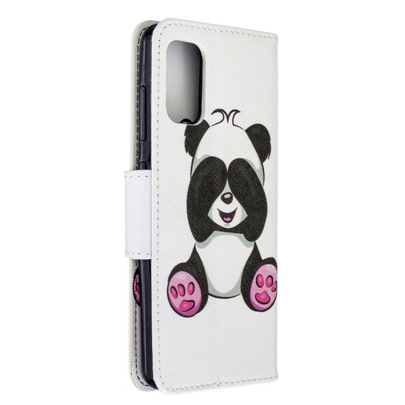 Flip Case Samsung Galaxy A41 Panda Hauskaa