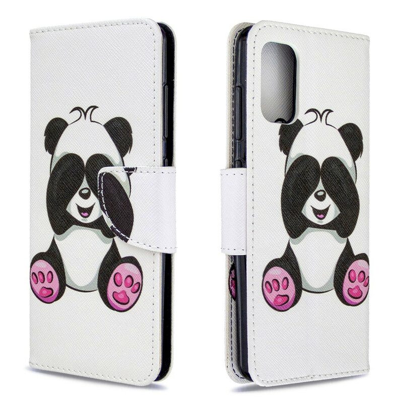 Flip Case Samsung Galaxy A41 Panda Hauskaa