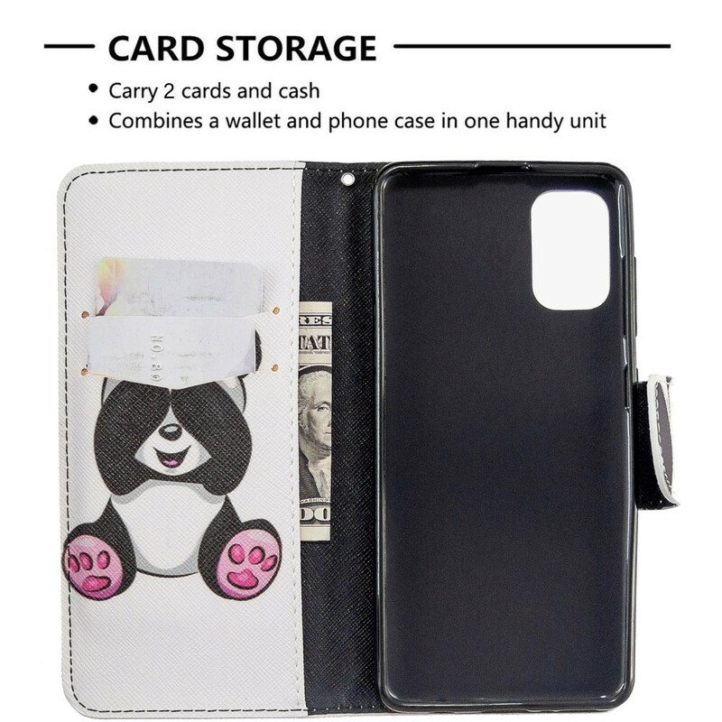 Flip Case Samsung Galaxy A41 Panda Hauskaa