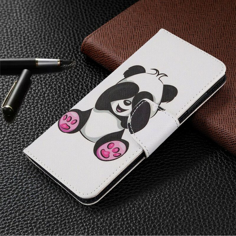 Flip Case Samsung Galaxy A41 Panda Hauskaa