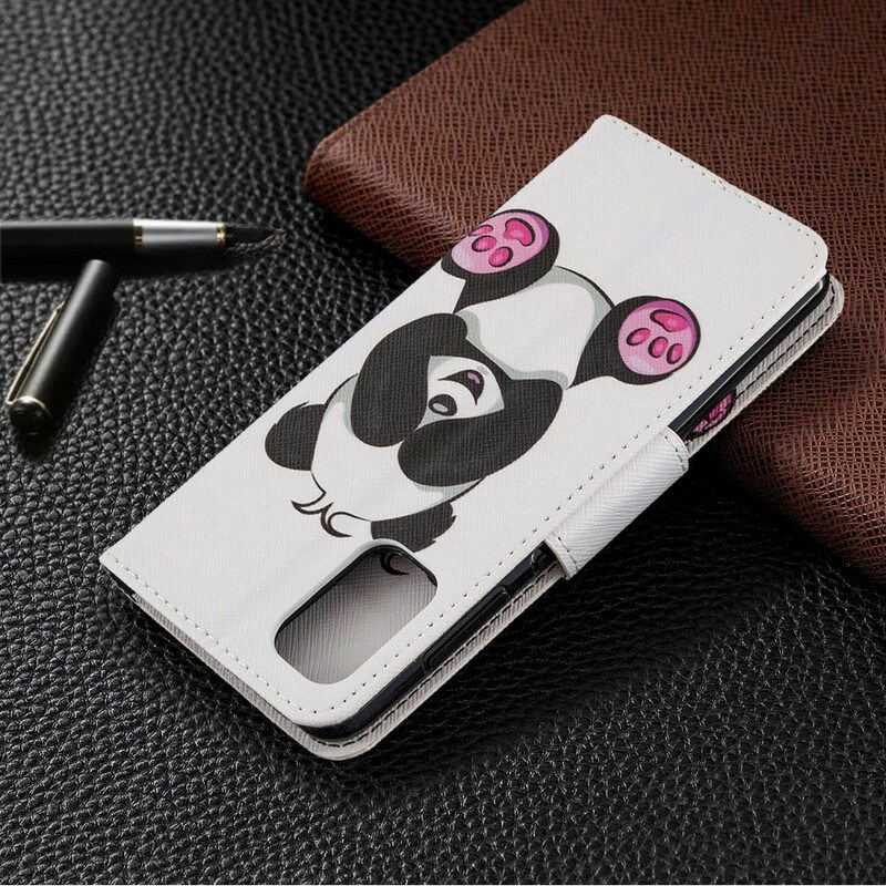 Flip Case Samsung Galaxy A41 Panda Hauskaa