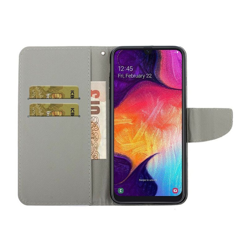 Flip Case Samsung Galaxy A41 Suojaketju Kuori Thong Daisies