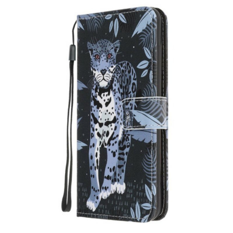 Kotelot Samsung Galaxy A41 Suojaketju Kuori Strappy Leopard