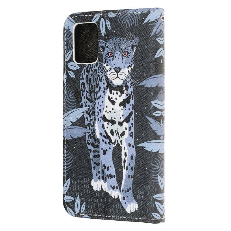 Kotelot Samsung Galaxy A41 Suojaketju Kuori Strappy Leopard