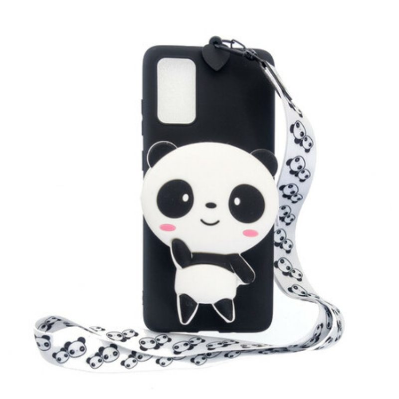 Kuori Samsung Galaxy A41 3d Panda Karbiininauhalla