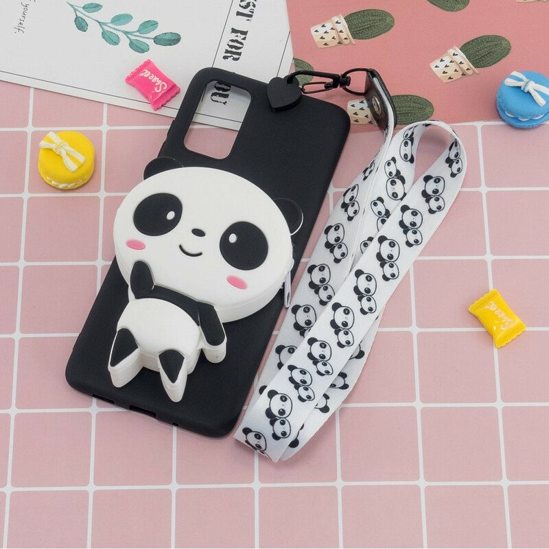 Kuori Samsung Galaxy A41 3d Panda Karbiininauhalla