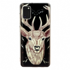 Kuori Samsung Galaxy A41 Fluoresoiva Majestic Deer