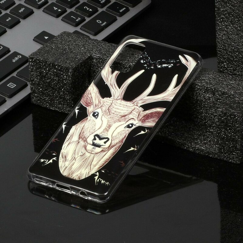 Kuori Samsung Galaxy A41 Fluoresoiva Majestic Deer