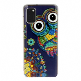 Kuori Samsung Galaxy A41 Fluoresoiva Pöllön Mandala