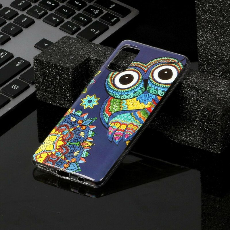 Kuori Samsung Galaxy A41 Fluoresoiva Pöllön Mandala