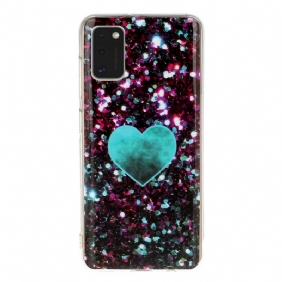 Kuori Samsung Galaxy A41 Glitter Marble