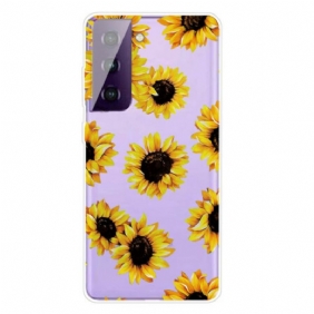 Case Samsung Galaxy S21 5G Auringonkukat