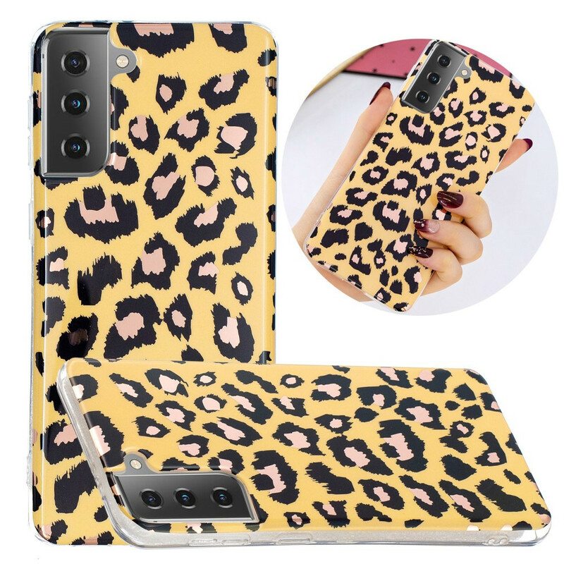 Case Samsung Galaxy S21 5G Leopard-tyylinen Marmori