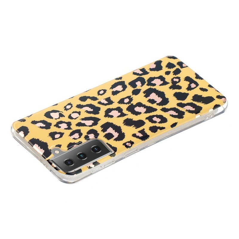 Case Samsung Galaxy S21 5G Leopard-tyylinen Marmori