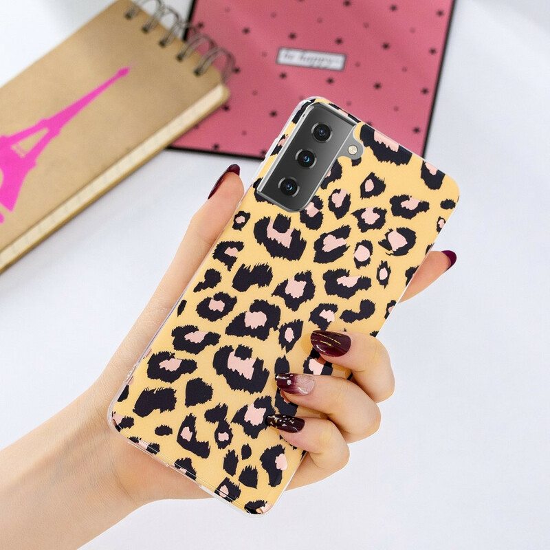 Case Samsung Galaxy S21 5G Leopard-tyylinen Marmori