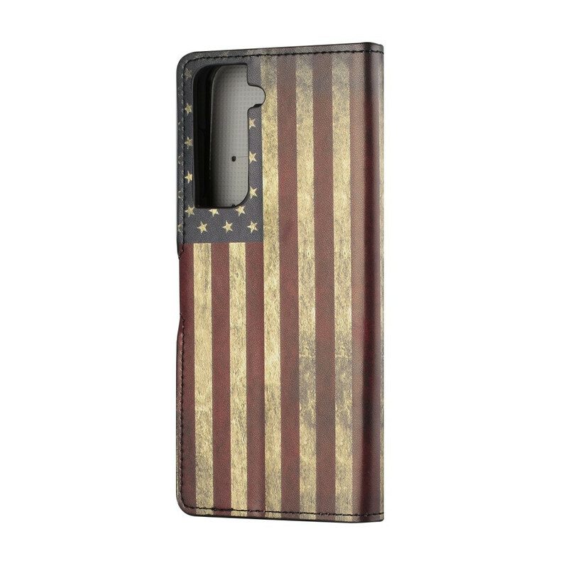 Flip Case Samsung Galaxy S21 5G Amerikan Lippu