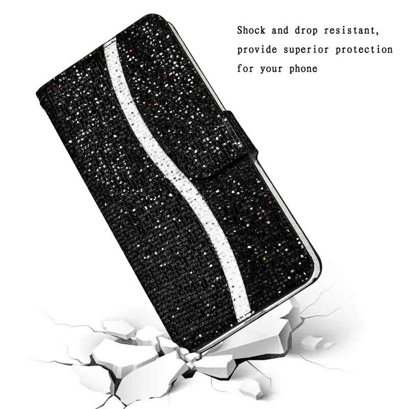 Flip Case Samsung Galaxy S21 5G Paljetteja S Design