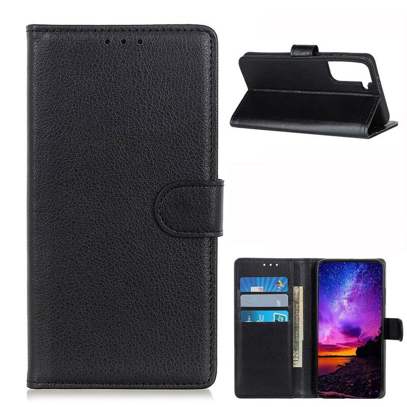 Kotelot Samsung Galaxy S21 5G Perinteinen Litchi Faux Leather