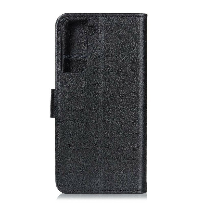 Kotelot Samsung Galaxy S21 5G Perinteinen Litchi Faux Leather