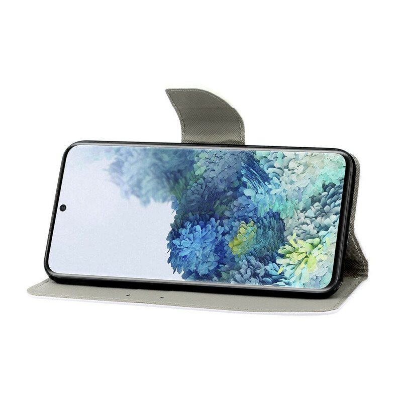 Kotelot Samsung Galaxy S21 5G Suojaketju Kuori Älä Koskaan Lopeta Unelmointia Navy Strappy